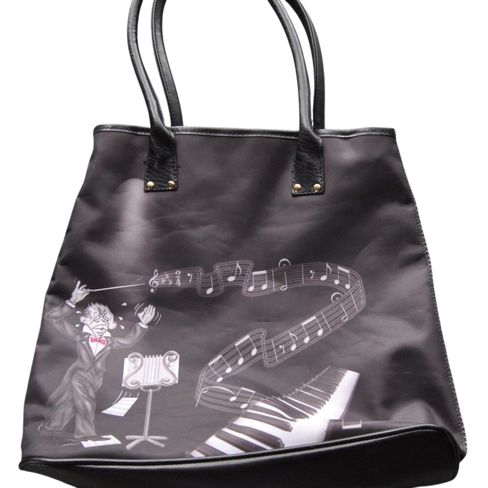 Einstein Galleria Enterprises Music Sheet Shoulder Bag Black